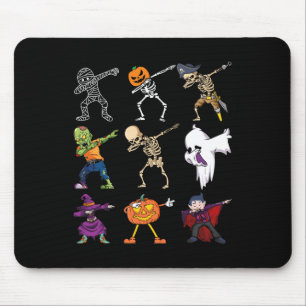 Halloween Boys Skeleton Zombie Scary Pumpkin Mummy Mouse Pad