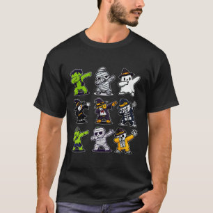 Halloween Boys Skeleton Zombie Scary Pumpkin Mummy T-Shirt