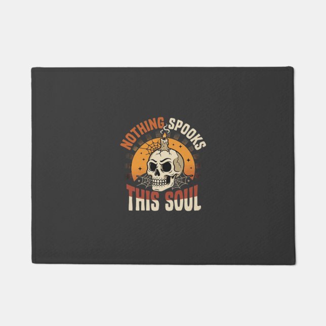 Halloween Brave Skeleton Night Doormat (Front)