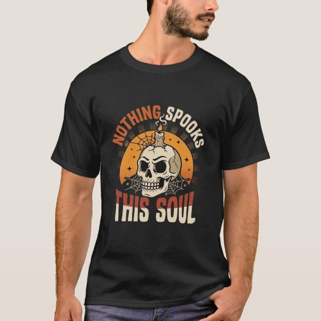 Halloween Brave Skeleton Night T-Shirt (Front)