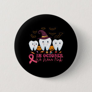 Halloween Breast Cancer Awareness _1 6 Cm Round Badge