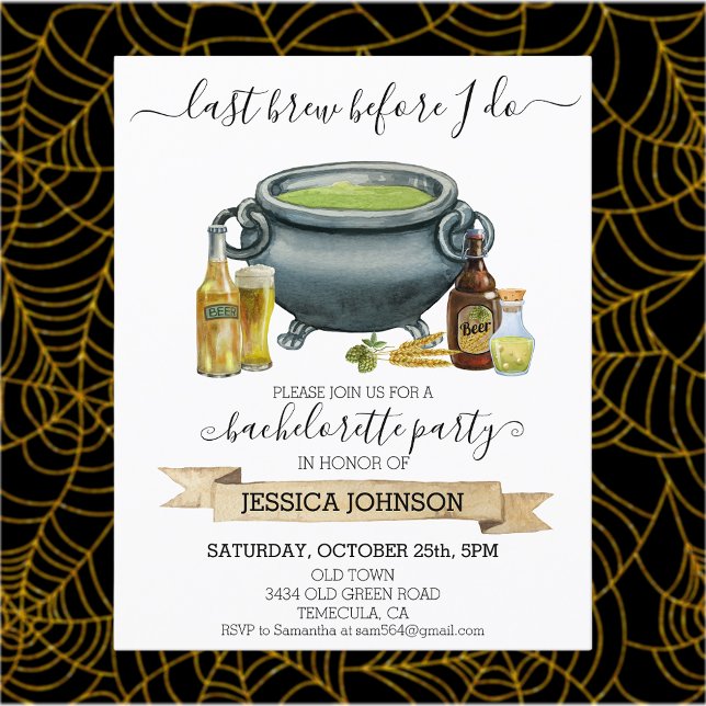 Halloween Brew Bachelorette Party Autumn October (Creator Uploaded)