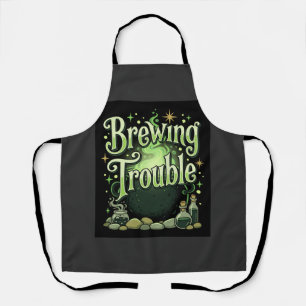 Halloween Brewing Trouble Witch Cauldron Potion De Apron