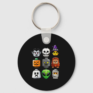 Halloween Brick Pumpkin Ghost Heads Costume Boys K Key Ring