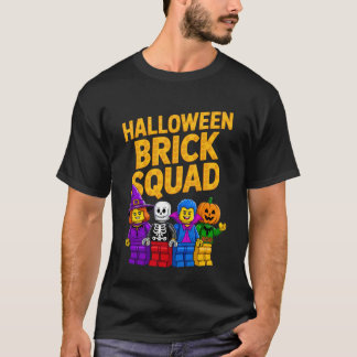 Halloween Brick Squad Costume Master Builder Block T-Shirt