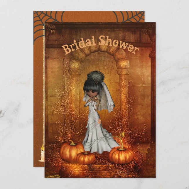 Halloween Bridal Shower Invitation (Front/Back)