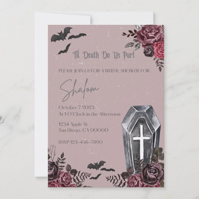 Halloween Bridal Shower Invitation (Front)