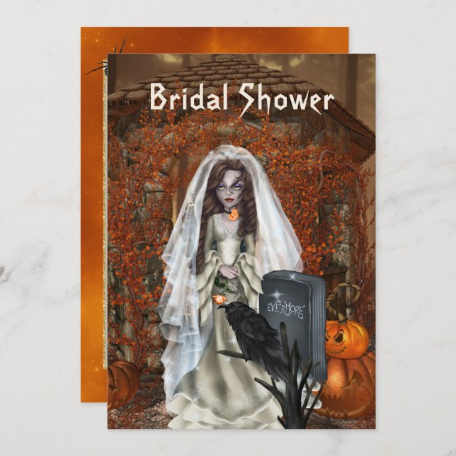 Halloween Bridal Shower Invitation (Front/Back)