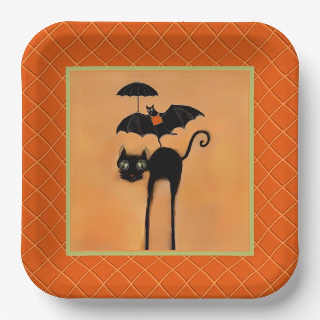 Halloween Bridal Shower Paper Plates (Front)
