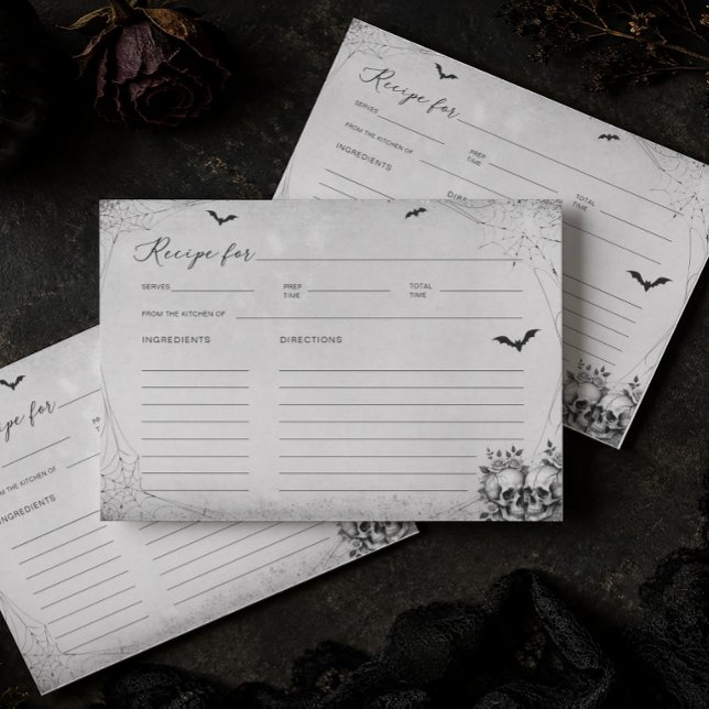 Halloween Bridal Shower Repcipe Card (Creator Uploaded)