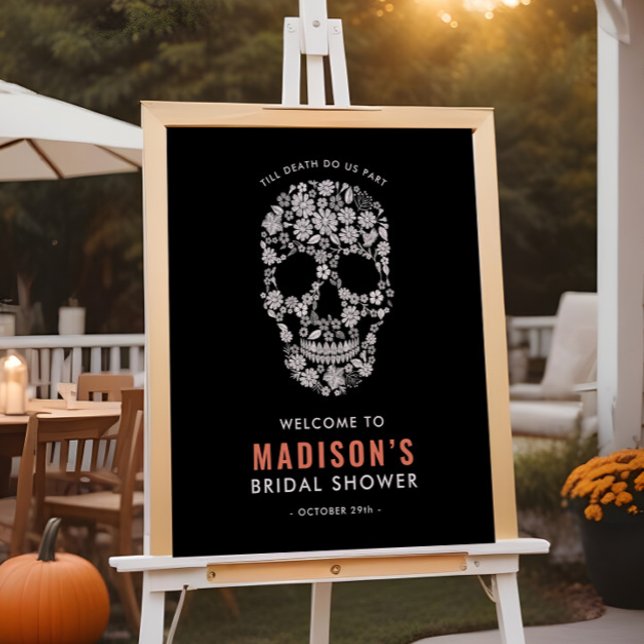 Halloween Bridal Shower Skull Welcome Sign (Creator Uploaded)