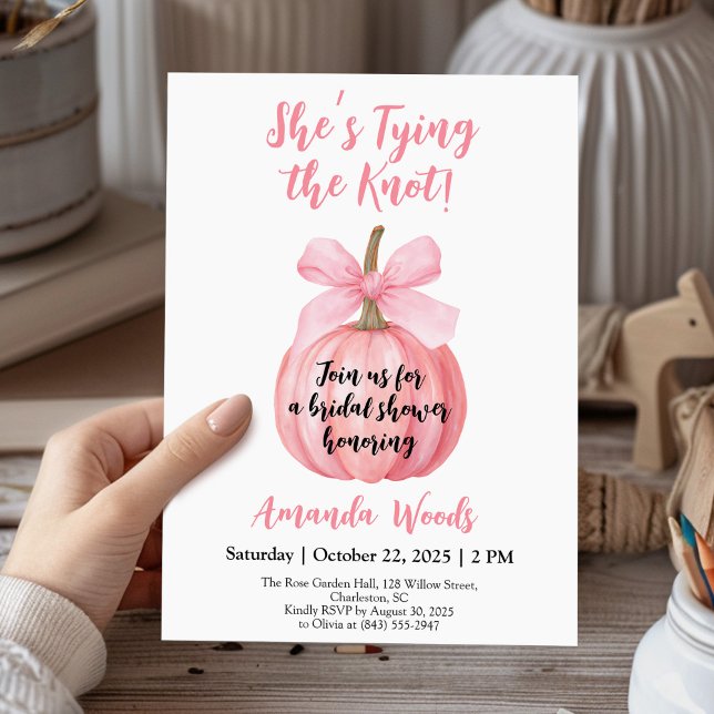 Halloween Bridal Shower with Pumpkin Design Invitation (Creator Uploaded)