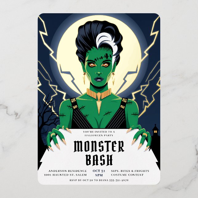 Halloween Bride of Frankenstein Monster Bash (Front)