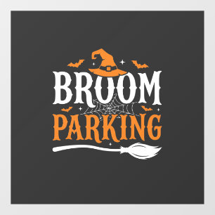 Halloween Broom Parking Witch Hat Graphic