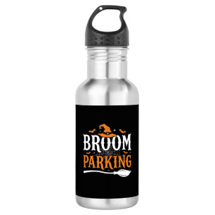 Halloween Broom Parking Witch Hat Graphic 532 Ml Water Bottle