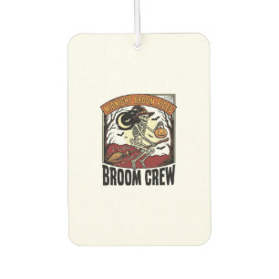 Halloween Broom Rides Vintage Skeleton Witch Graph Car Air Freshener