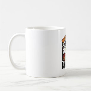 Halloween Broom Rides Vintage Skeleton Witch Graph Coffee Mug