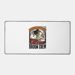 Halloween Broom Rides Vintage Skeleton Witch Graph Desk Mat