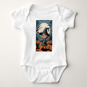 Halloween - broom witch baby bodysuit