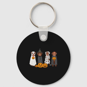 Halloween Brown Labrador Ghost Soky Chocolate Lab  Key Ring