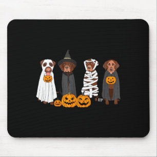 Halloween Brown Labrador Ghost Soky Chocolate Lab  Mouse Pad