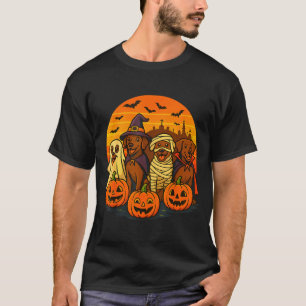 Halloween Brown Labrador Ghost Soky Chocolate Lab T-Shirt