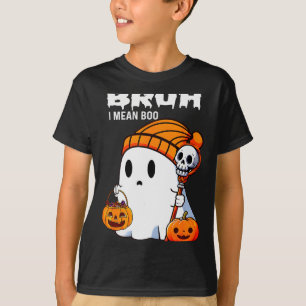 Halloween Bruh Ghost Boo Skull Pumpkin Boys Kids M T-Shirt