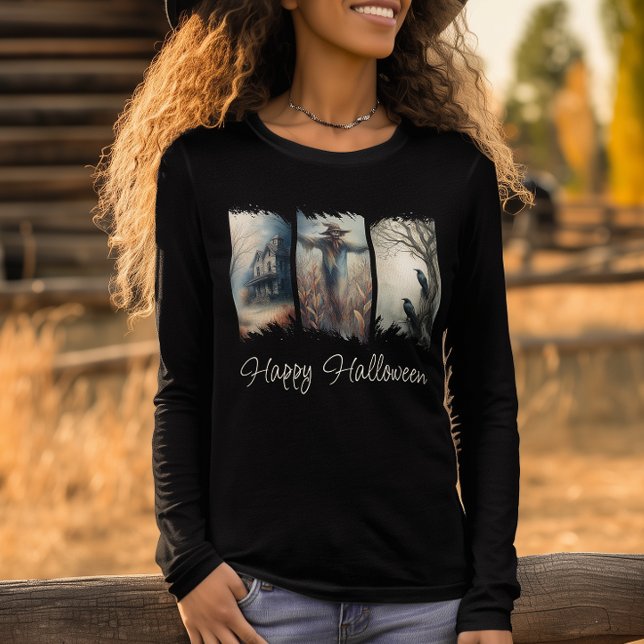 Halloween Brushstroke Triptych Tri-Blend Shirt (Creator Uploaded)