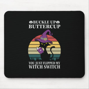 Halloween Buckle Up Butter Cup Birthday Mouse Pad