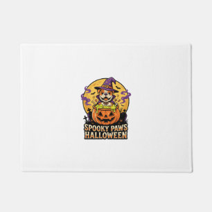 Halloween Bulldog Pumpkin Night Doormat