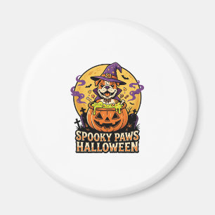 Halloween Bulldog Pumpkin Night Magnet