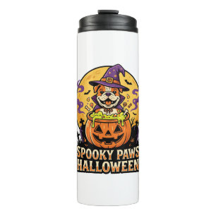 Halloween Bulldog Pumpkin Night Thermal Tumbler