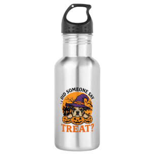 Halloween Bulldog Witch Dog Treat Vintage Shirt De 532 Ml Water Bottle
