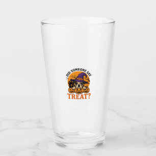 Halloween Bulldog Witch Dog Treat Vintage Shirt De Glass