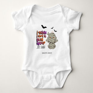 Halloween Bum Wrap Mummy Baby Orange ID683 Bodysuit