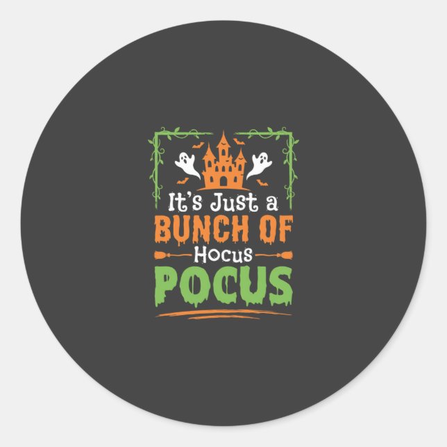 Halloween Bunch of Hocus Pocus Classic Round Sticker (Front)