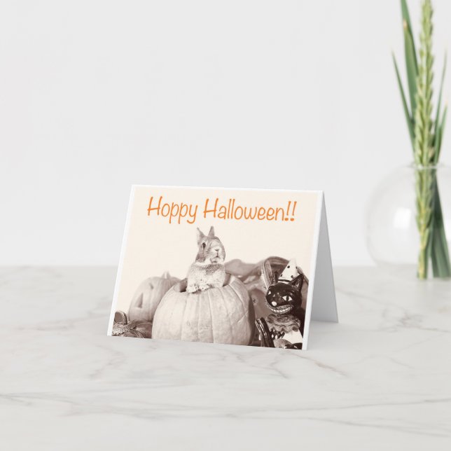 Halloween Bunny Hoppy Halloween! Card (Front)