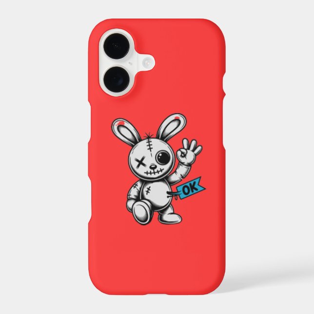Halloween Bunny iPhone 17 Case – Red Protective Ph (Back)