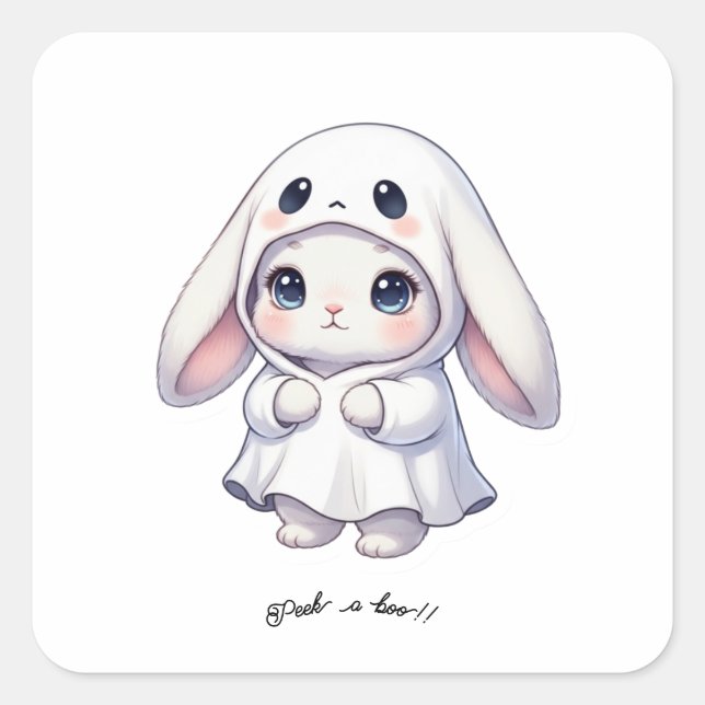 Halloween Bunny  Square Sticker (Front)