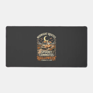 Halloween Bus Driver Midnight Route Desk Mat