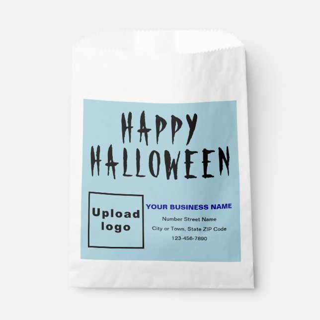 Halloween Business Light Blue Background Paper Bag (Front)