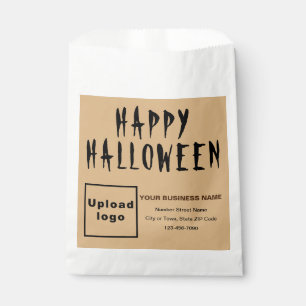 Halloween Business Light Brown Background Favour Bags