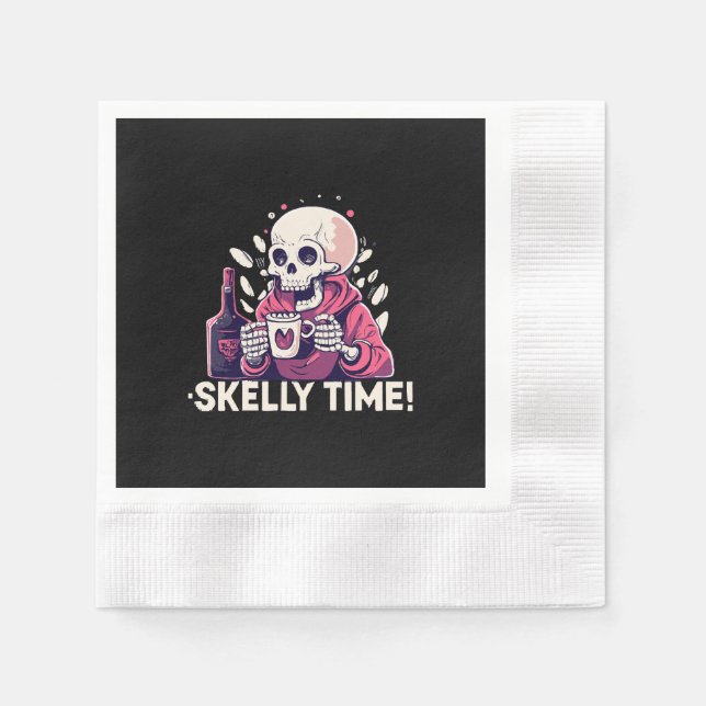 halloween but its skelly time napkin (Front)