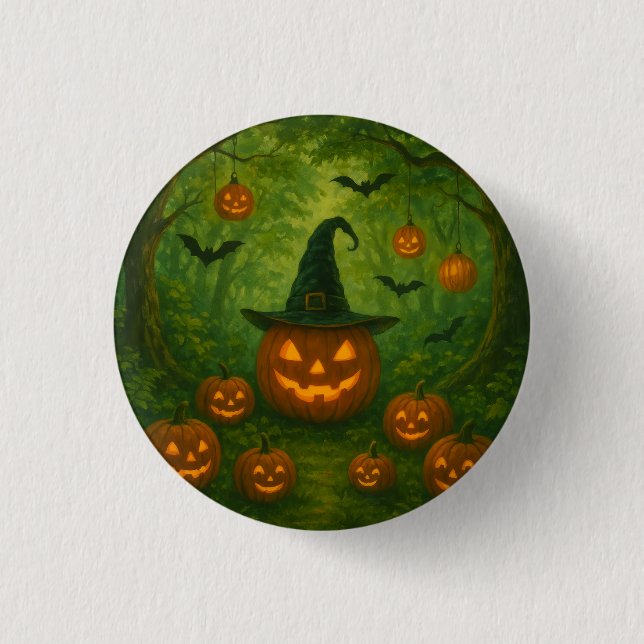 Halloween button that matches nature (Front)