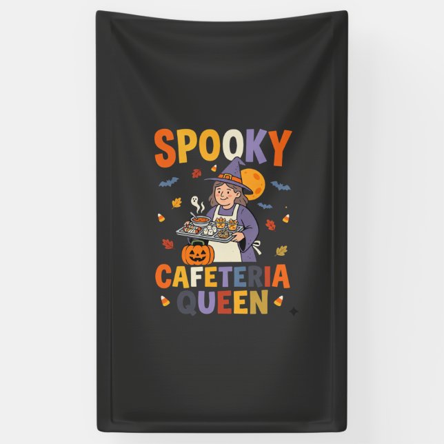 Halloween Cafeteria Queen Banner (Vertical)