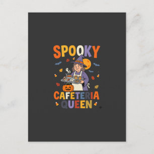 Halloween Cafeteria Queen Postcard