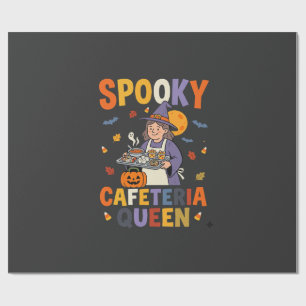 Halloween Cafeteria Queen Wrapping Paper