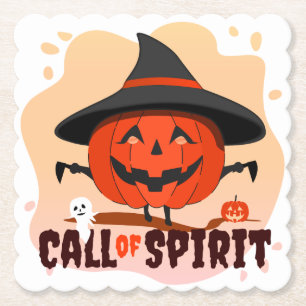 Halloween Call of Spirit Paper Coaster