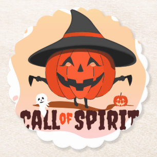 Halloween Call of Spirit Paper Coaster