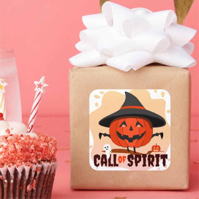 Halloween Call of Spirit Square Sticker (Party)